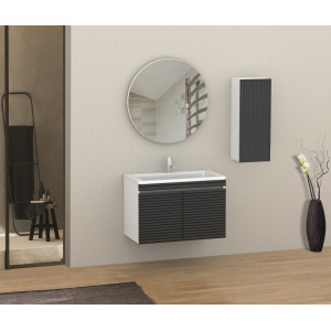 222 SARMAŞIK Antrasit PVC Banyo Dolabı